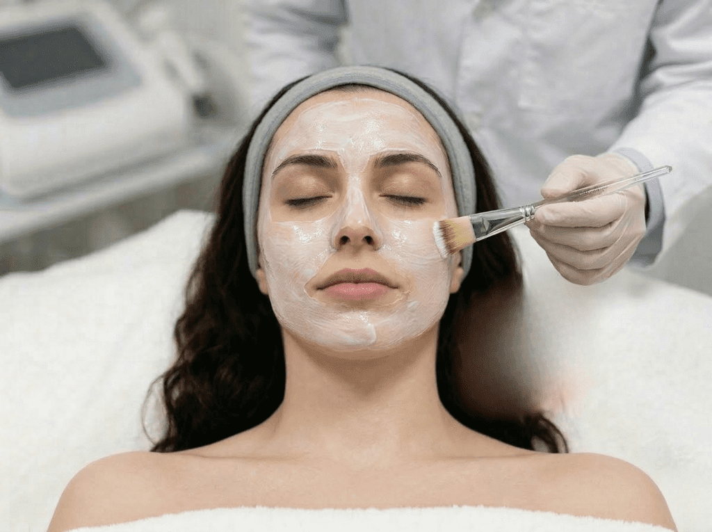 Chemical peel skin treatment at Rida Radiance best skin clinic Gachibowli Hyderabad