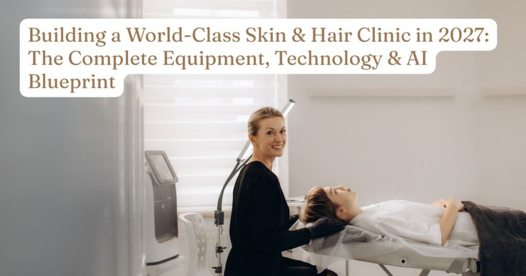 Skin and hair clinic equipment 2027 – dermatologist with patient in a modern treatment room